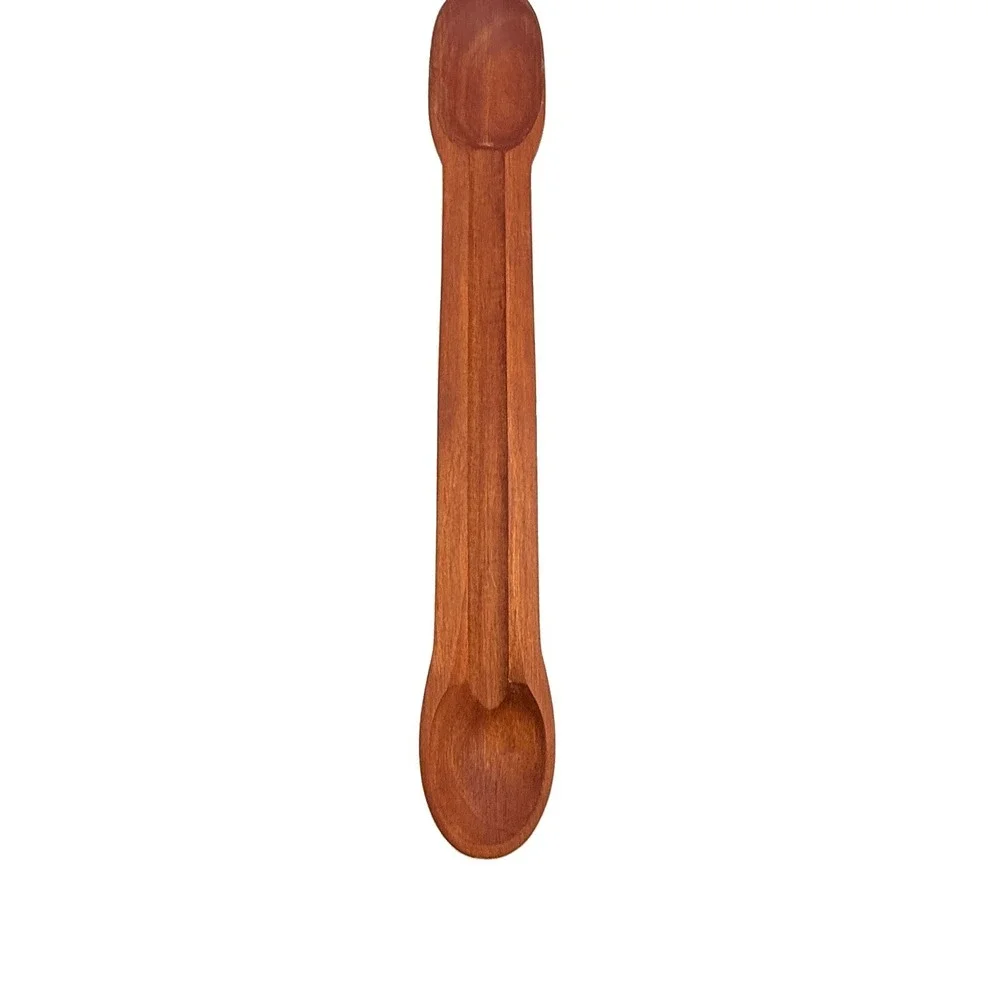 Vintage French Cherry Wood Tasting Spoon Hand Carved Soup Sauce Stirrer 14 Inch